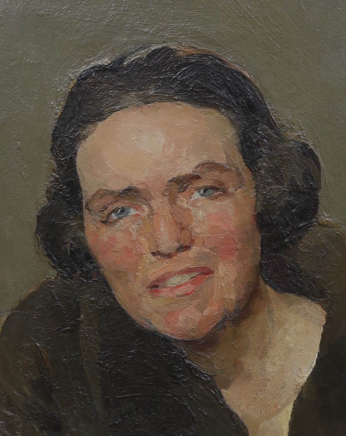 Amy Katherine Browning ROI SWA (English, 1882-1970), Portrait of Hester Wood (Harvey Cleminson), oil on canvas, 36 x 28cm